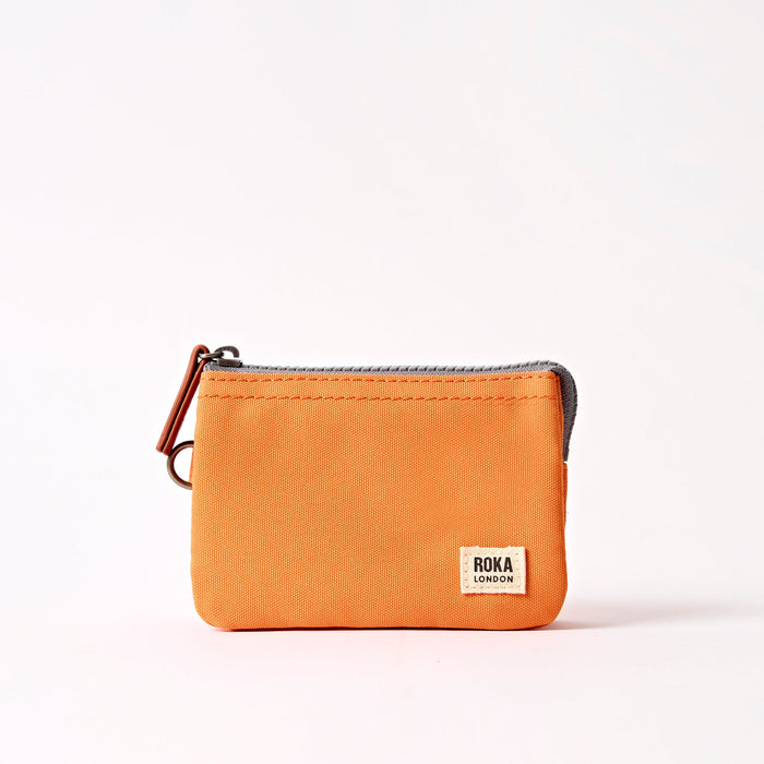 ROKA Carnaby Wallet in Jaffa Orange Recycled Canvas