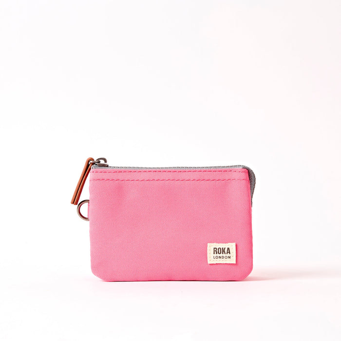 ROKA Carnaby Wallet in Pink Lemonade Recycled Canvas