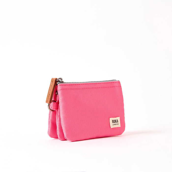 ROKA Carnaby Wallet in Pink Lemonade Recycled Canvas