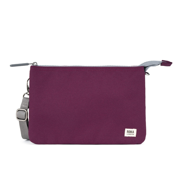 ROKA Carnaby Crossbody XL Cherry Lacquer Recycled Canvas Bag