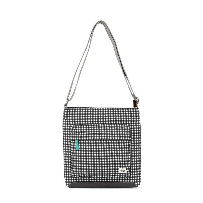 ROKA Kennington B Black Gingham Recycled Canvas Bag