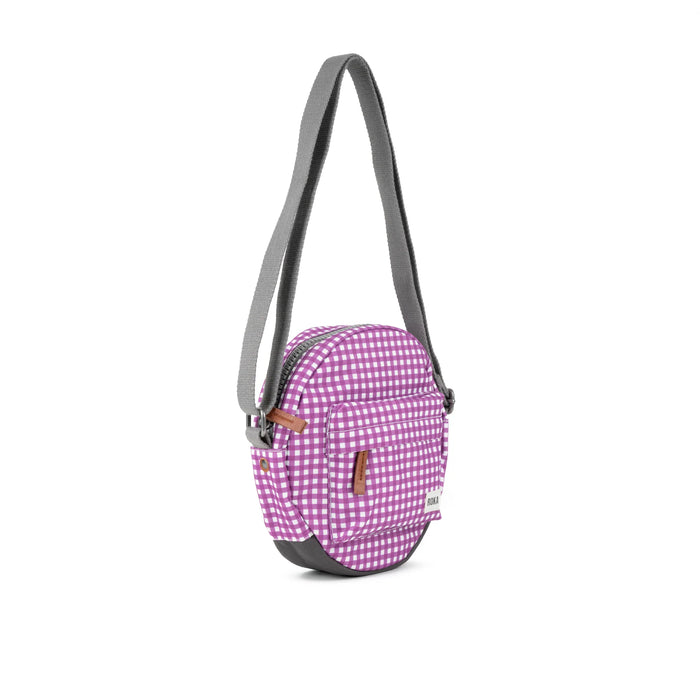 ROKA Paddington B Purple Gingham Recycled Canvas Bag