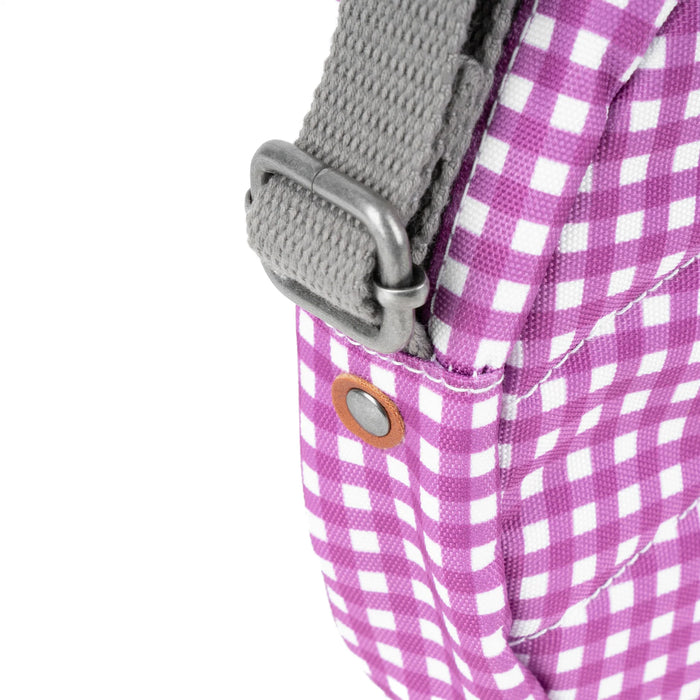 ROKA Paddington B Purple Gingham Recycled Canvas Bag