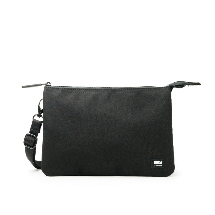 ROKA All Black Carnaby Crossbody XL Recycled Canvas Bag