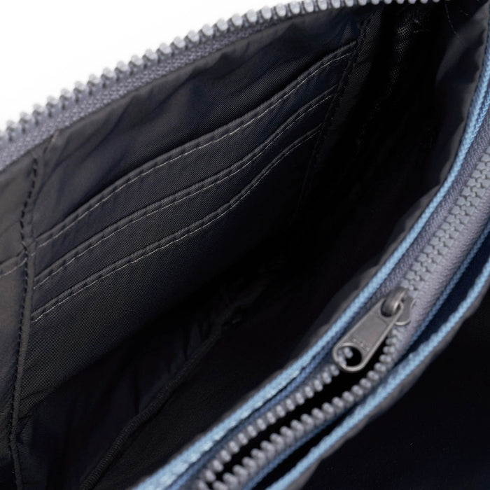 ROKA Carnaby Crossbody XL Retro Blue Recycled Canvas Bag