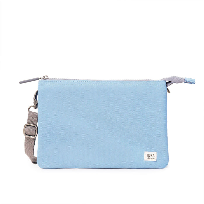 ROKA Carnaby Crossbody XL Retro Blue Recycled Canvas Bag