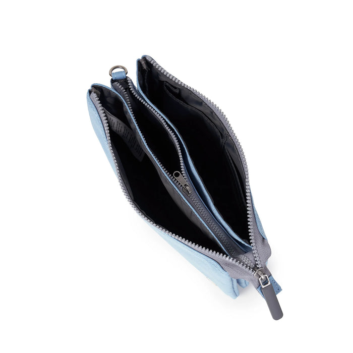 ROKA Carnaby Crossbody XL Retro Blue Recycled Canvas Bag