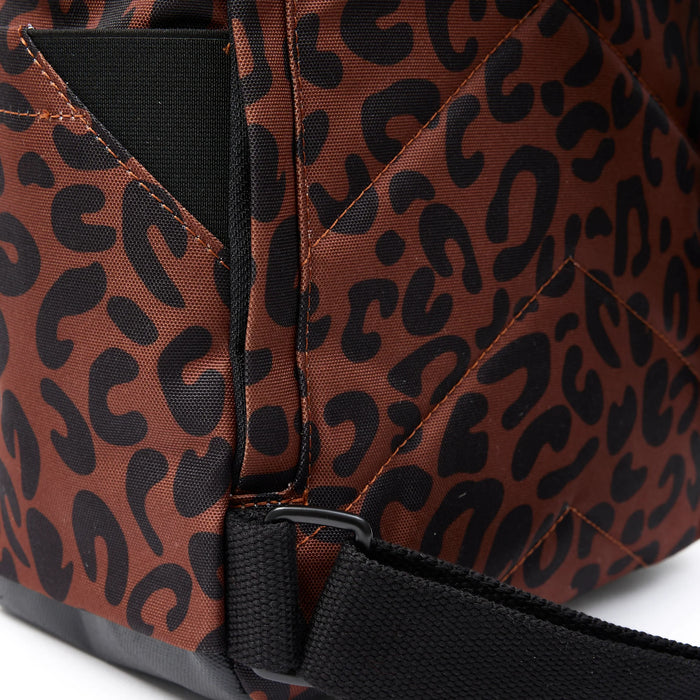 ROKA Canfield B Scarlet Leopard Print Recycled Canvas