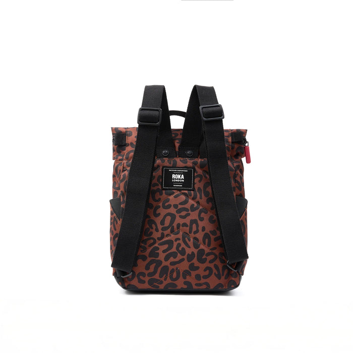 ROKA Canfield B Scarlet Leopard Print Recycled Canvas