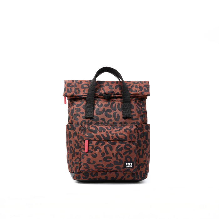 ROKA Canfield B Scarlet Leopard Print Recycled Canvas