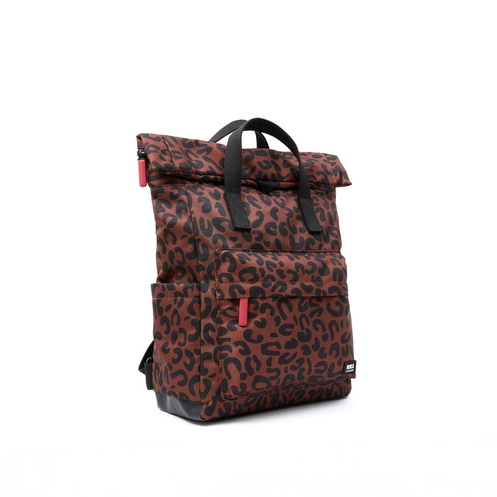 ROKA Canfield B Scarlet Leopard Print Recycled Canvas
