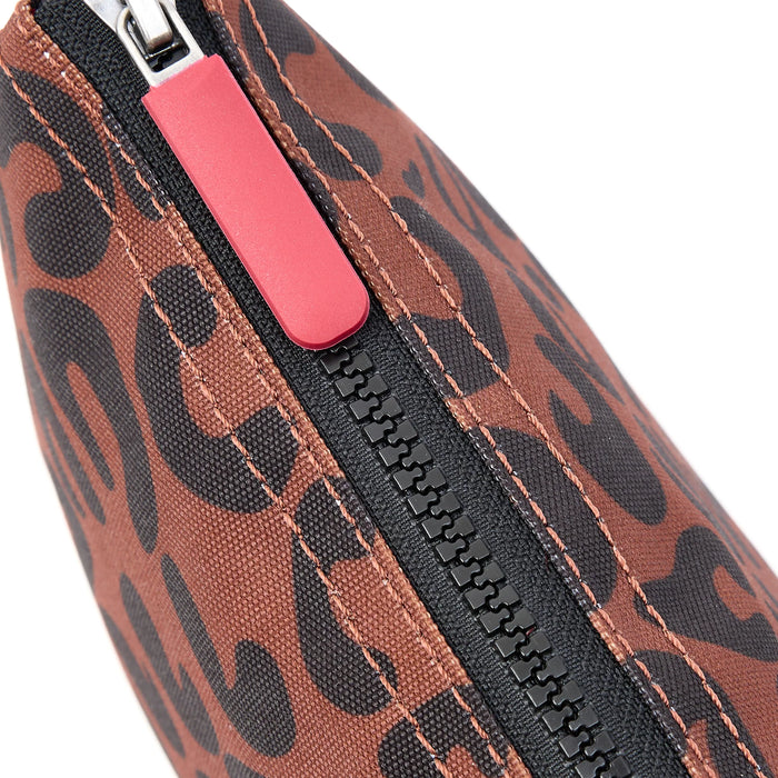 ROKA Carnaby Crossbody Scarlet Leopard Print Recycled Canvas