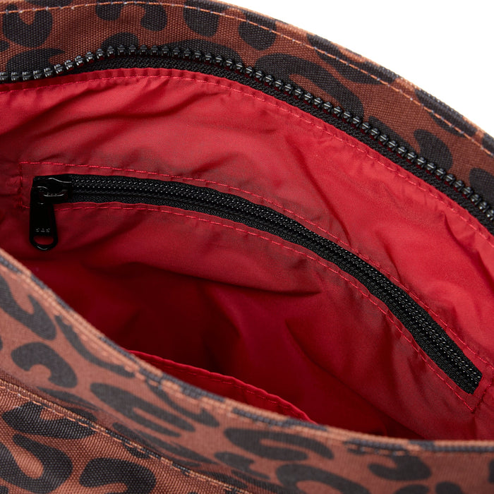 ROKA Kennington B Scarlet Leopard Print Recycled Canvas