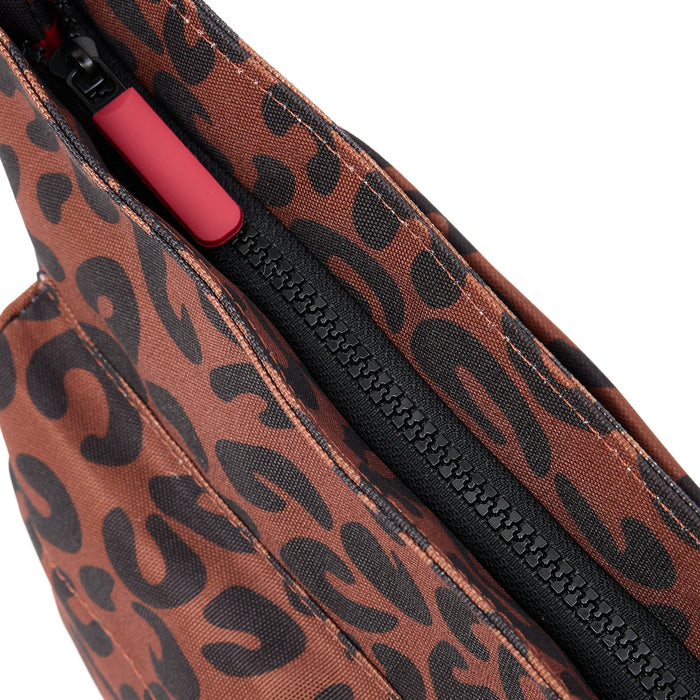 ROKA Kennington B Scarlet Leopard Print Recycled Canvas