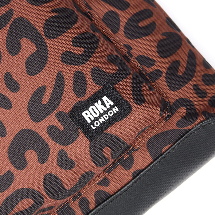 ROKA Kennington B Scarlet Leopard Print Recycled Canvas