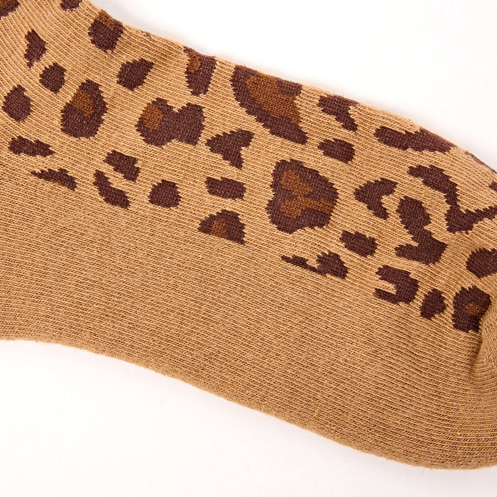 ROKA Women's Wembley Ankle Socks In Leopard Sand