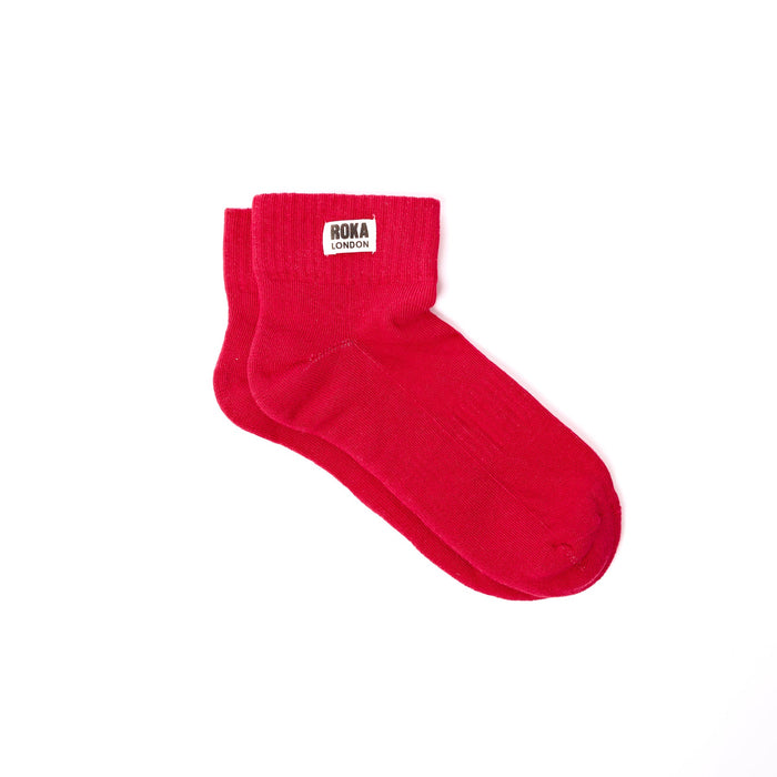ROKA Women's Wembley Ankle Socks In Scarlet