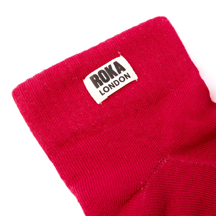 ROKA Women's Wembley Ankle Socks In Scarlet