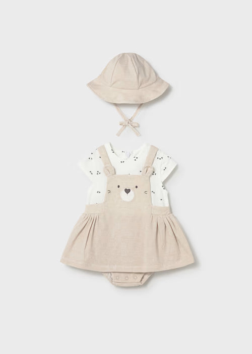 Mayoral Baby Layette Wheat Dungaree Skirt Newborn
