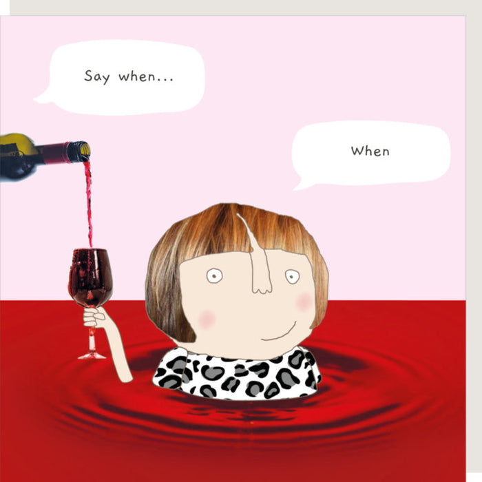 Rosie Made A Thing Card - Wine When