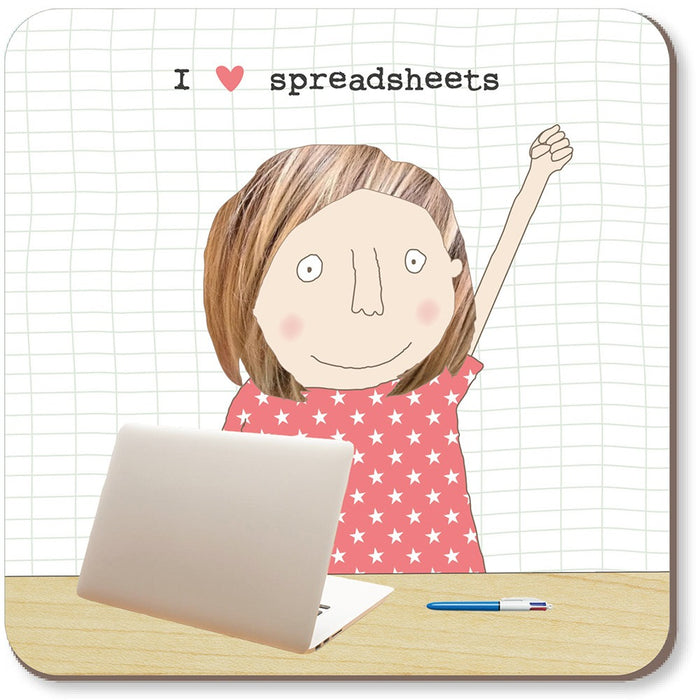 Rosie Made A Thing  - Spreadsheets Coaster