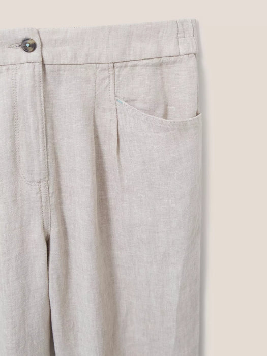 White Stuff Women's Rowena Linen Trouser - Light Natural