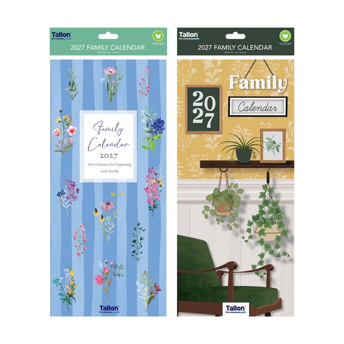 Tallon 2027 Slim Calendar Family Home/Botanical