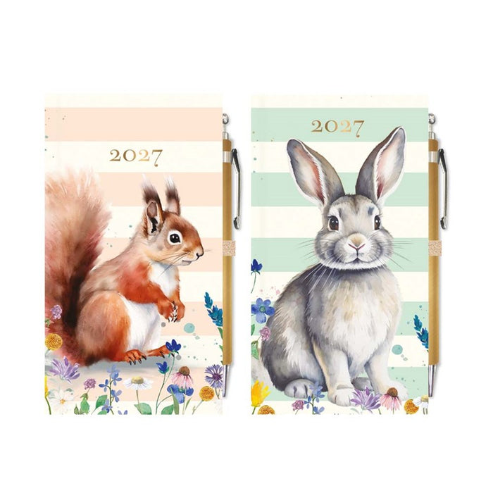 Tallon 2027 Diary Slim WTV With Pen Animals