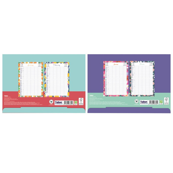 Tallon 2027 Organiser Calendar Family Planner Cherry & Butterfly