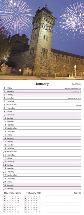 Tallon 2027 Calendar Super Slim Wales