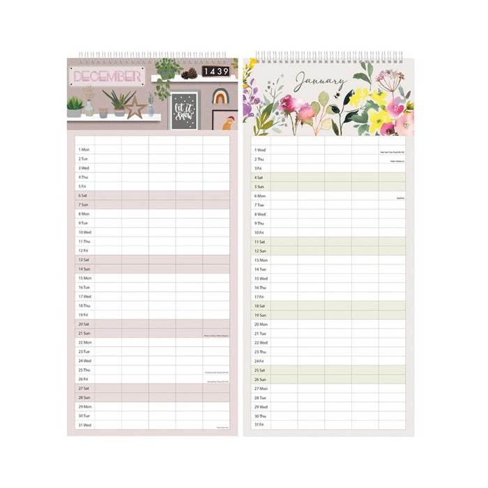 Tallon 2026 Organiser Calendar Family Home/Botanical