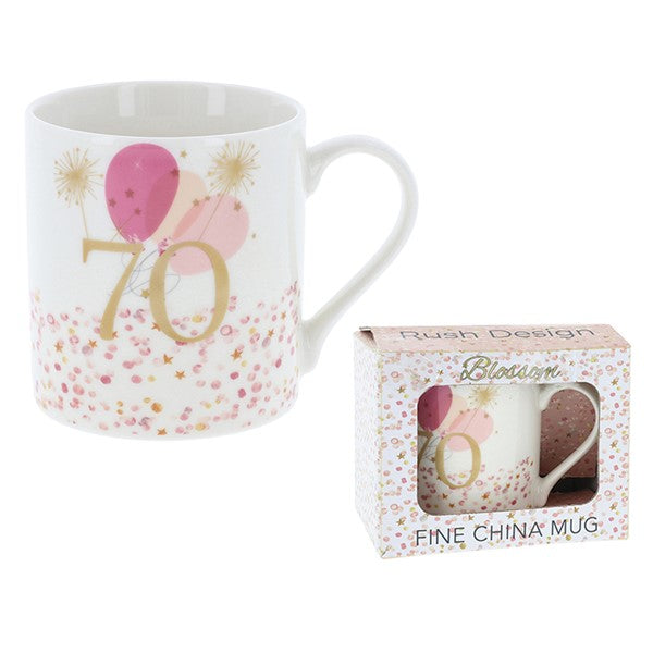 Rush Blossom 70th Birthday Mug