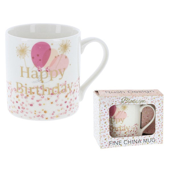 Rush Blossom Mug Happy Birthday