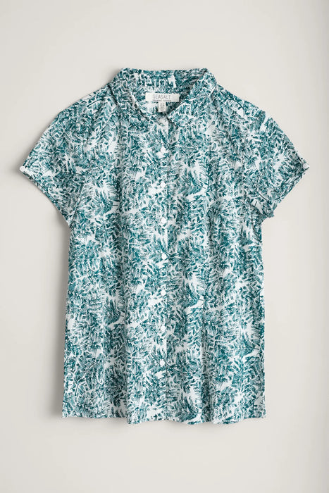 Seasalt Womens Rushmaker Shirt Inky Fern Chalk