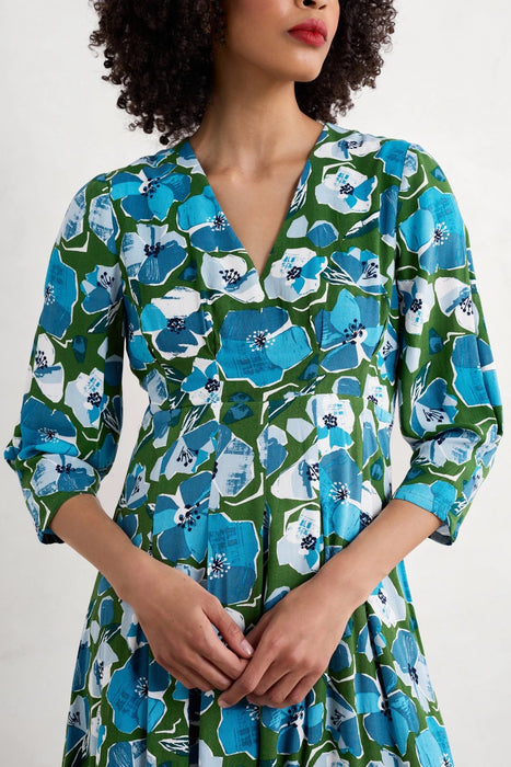 Seasalt Women's Etta Dress In Paper Hellebores Forest Green