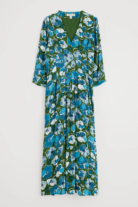 Seasalt Women's Etta Dress In Paper Hellebores Forest Green