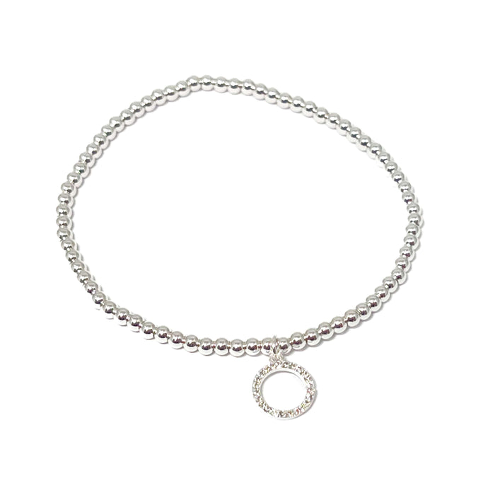 Clementine Sadira Circle Bracelet - Silver