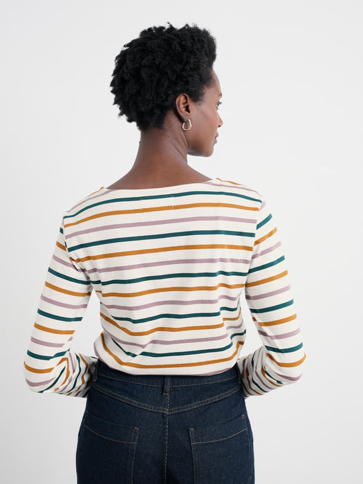 Seasalt Women's Sailor Shirt In Tri Breton Verte