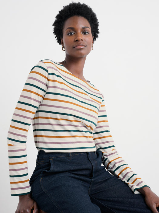 Seasalt Women's Sailor Shirt In Tri Breton Verte