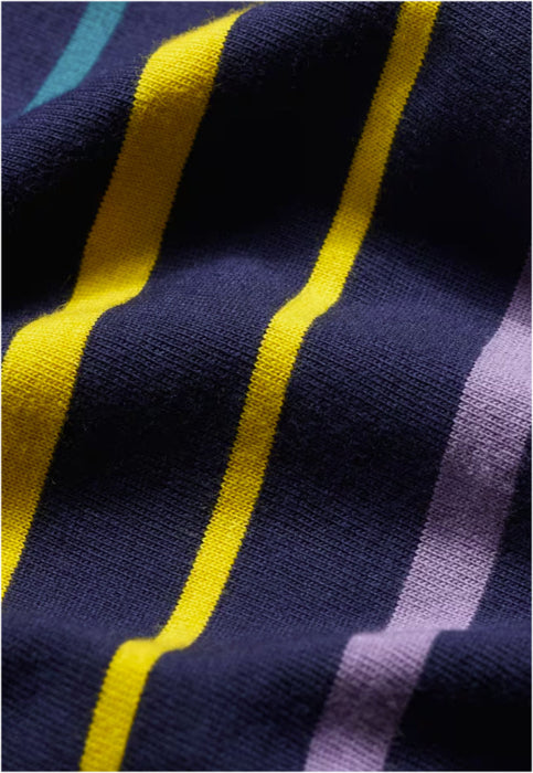 Seasalt Women's Sailor 3/4 Sleeve Top Organic Cotton Jersey In Falmouth Tri Shore Maritime Gorse