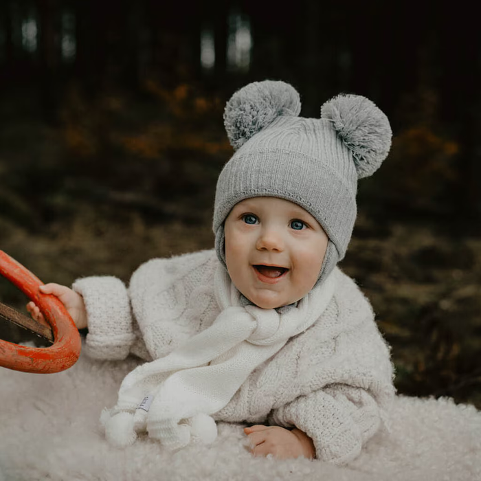 Sätila Of Sweden Minnie Ribbed Beanie Hat In Light Grey