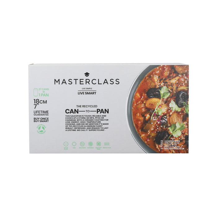 MasterClass Can-To-Pan 18cm Recycled Non-Stick Saucepan