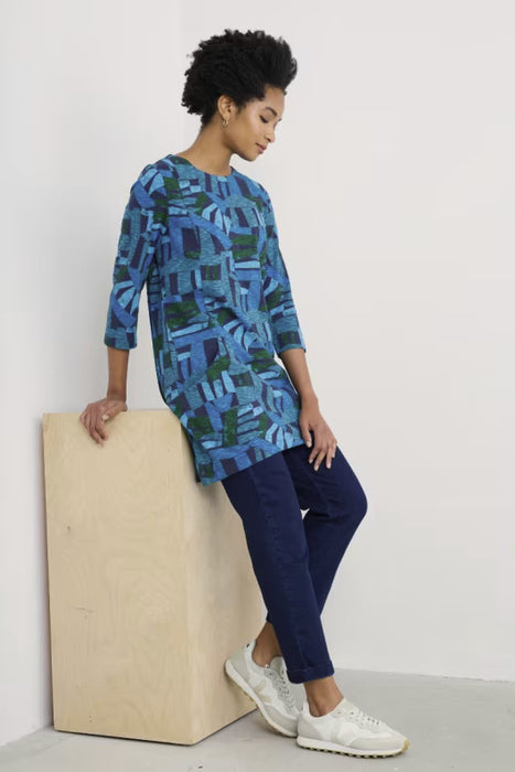 Seasalt Women's Shore Foraging Printed Tunic In Cornish Stones Maritime