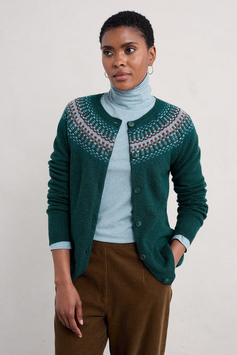 Seasalt Women's Berlewen Cardigan In River Spring Loch Creek Multi