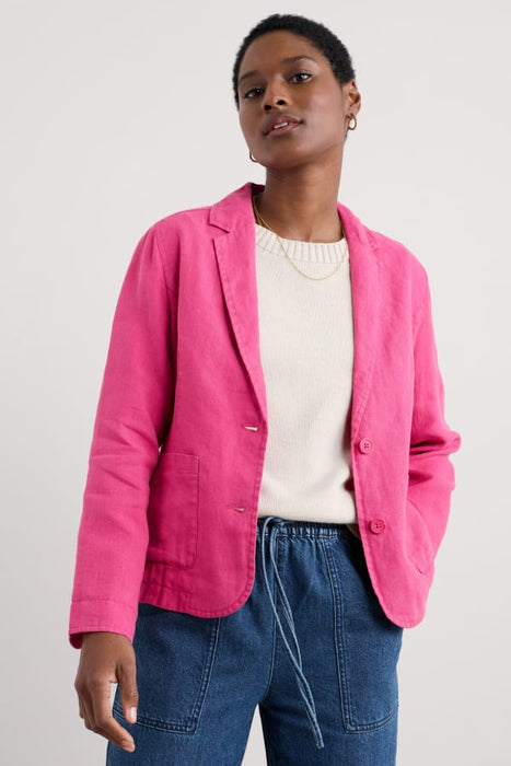 Seasalt Women's Blinker Linen Blazer In Tulip