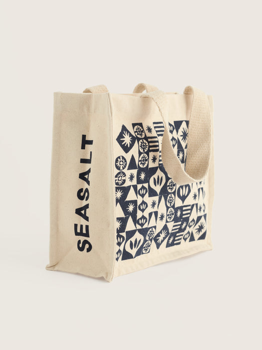 Seasalt Canvas Tote Bag In Advent Baubles Maritime