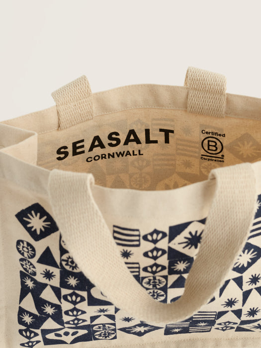 Seasalt Canvas Tote Bag In Advent Baubles Maritime