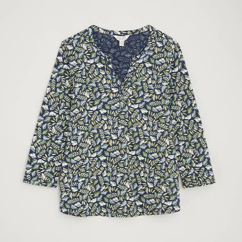 Seasalt Women's Seasalt Chantilly Top In Sunlit Leaves Maritime