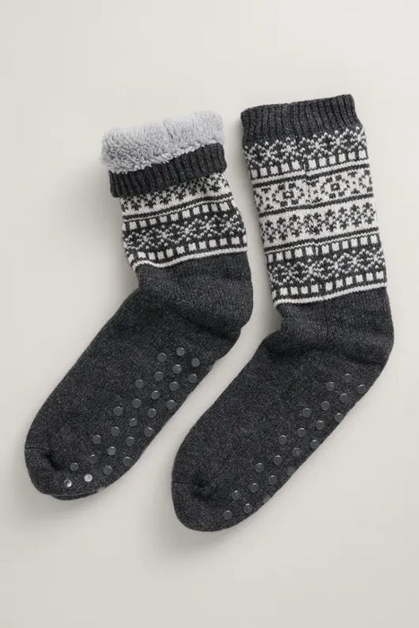 Seasalt Men's Cottage Socks - Onyx Chalk