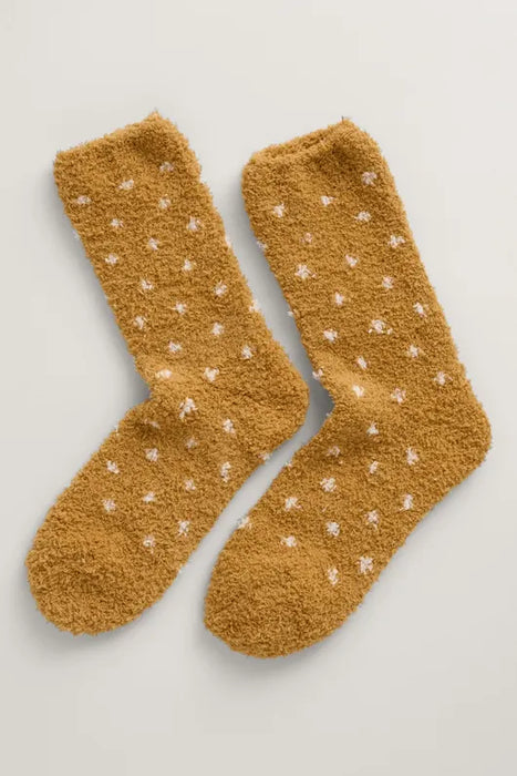 Seasalt Women's Fluffies Socks Dark Sunglow